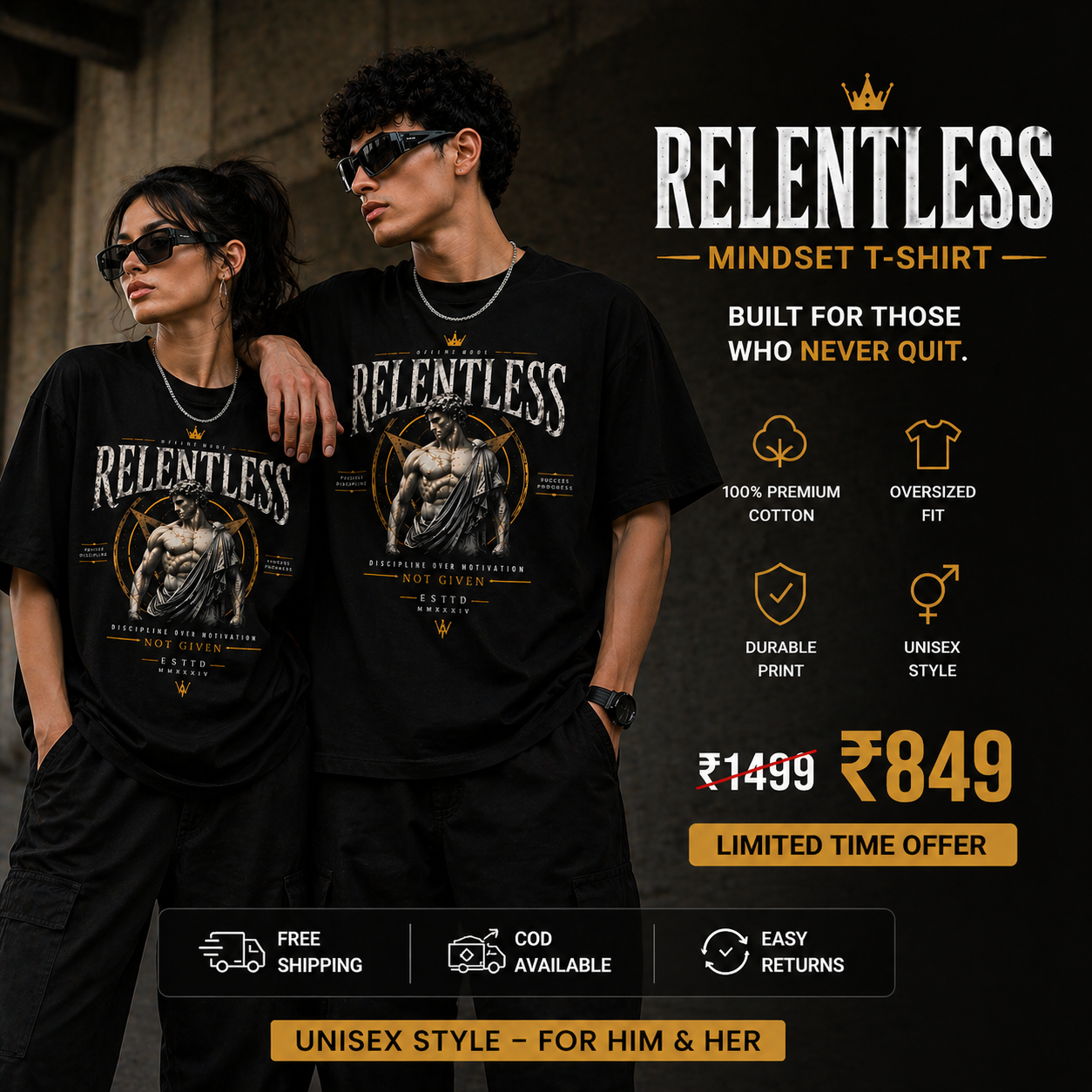 Relentless Legacy Oversized Tee