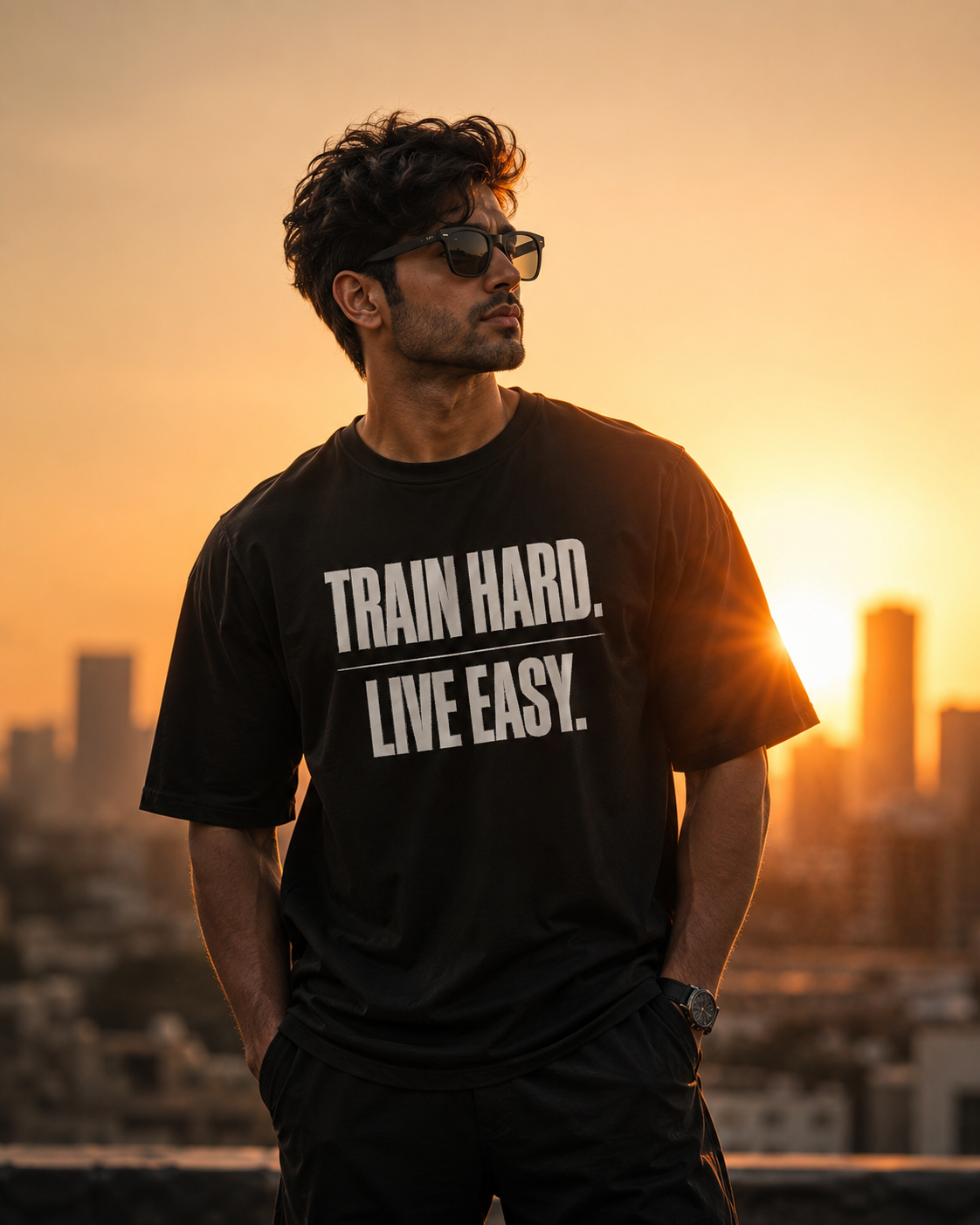 Train Hard Live Easy | Premium Gym  T-Shirt | Minimalist Fitness T
