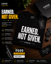 Earned Not Given Graphic Oversized T-Shirt – Premium Cotton Gym Wear