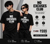 No Excuses Club Oversized Tee
