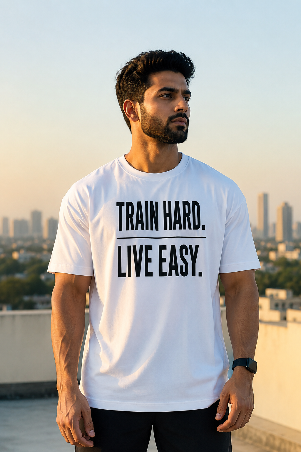 Train Hard Live Easy | Premium Gym  T-Shirt | Minimalist Fitness T