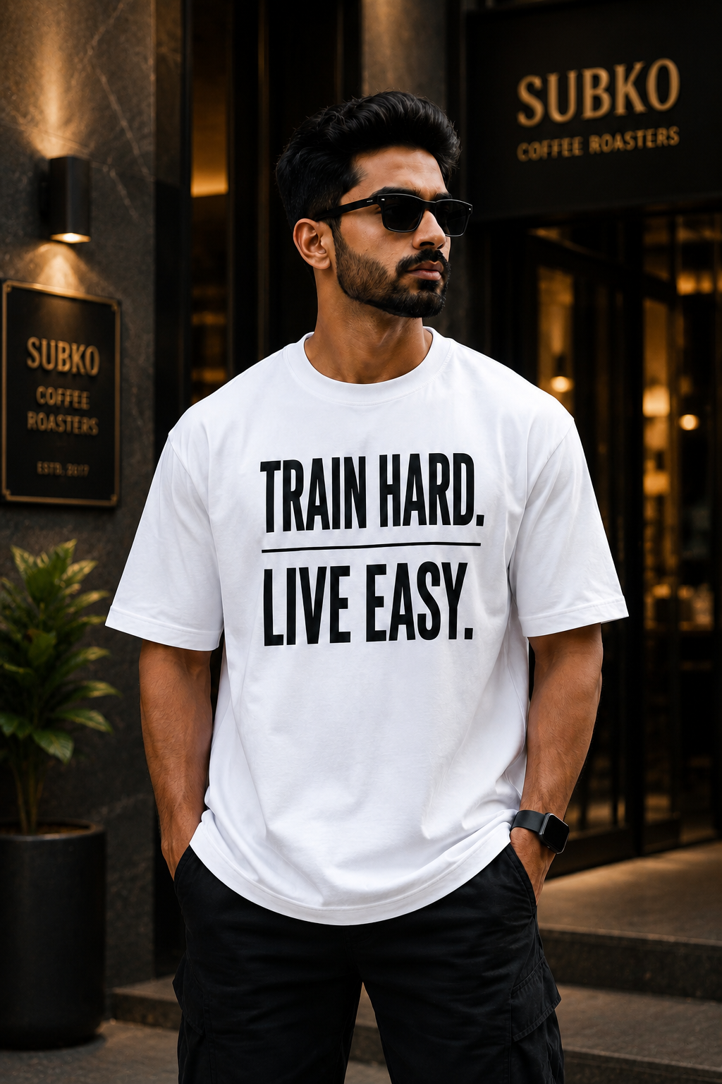 Train Hard Live Easy | Premium Gym  T-Shirt | Minimalist Fitness T